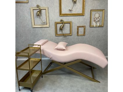 Kosmetické lehátko LOFT starorůžová