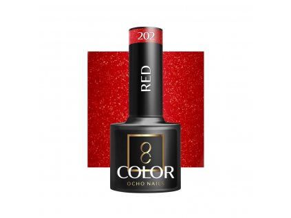 OCHO NAILS Hybrídní gel lak na nehty red 202 -5 g