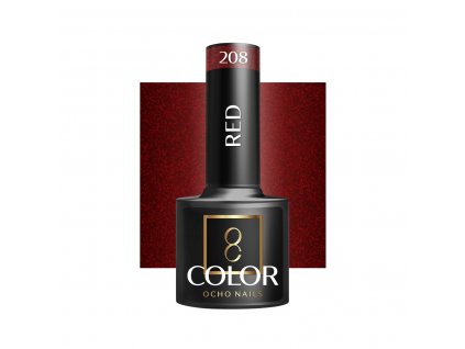 OCHO NAILS Hybrídní gel lak na nehty red 208 -5 g