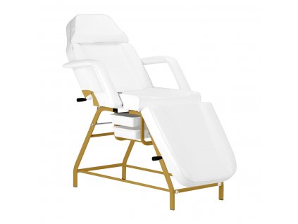 Kosmetické lehátko Standard 510 se zlato-bílými zásuvkami