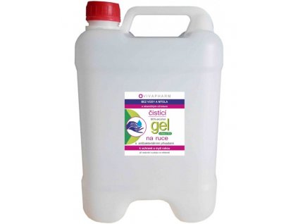 Antibakteriální čistící gel na ruce kanystr 10 litrů VIVAPHARM                   10 litrů