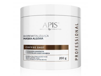 Apis Coffee Shot Biorevitalizační maska z řas s kávovou kyselinou a kávovými zrny 200 g