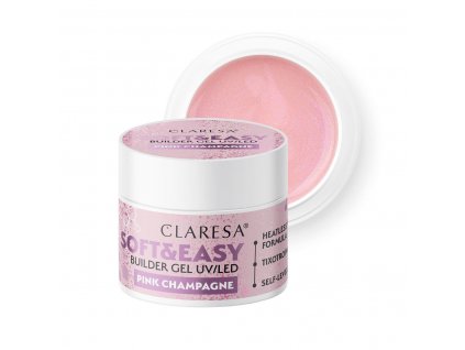 Claresa stavební gel Soft&Easy gel růžové šampaňské 90g