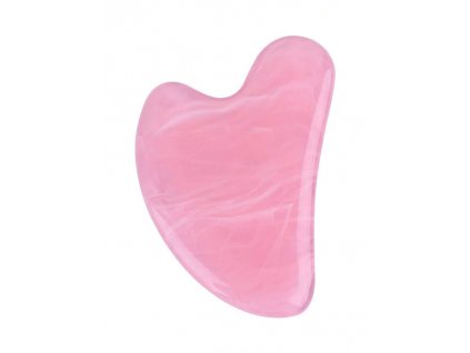Gua Sha masážní plastový kámen růžový