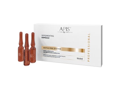 APIS DEPIQ PRO SYSTEM Depigmentační ampule s αarbutinem 1% a zesvětlujícím komplexem 2%, 10x3ml