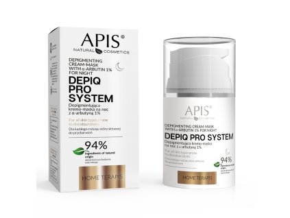 APIS DEPIQ PRO SYSTEM Depigmentační noční krém-maska s α-arbutinem 1%, 50 ml