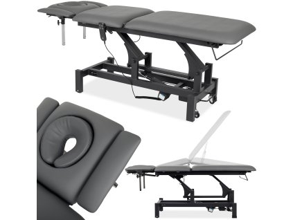 Masážní elektrické fyzioterapeutické lehátko Fort 5 ER, šedé