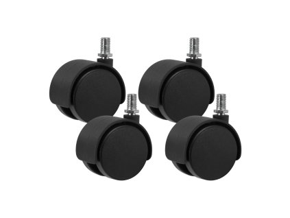 Sada čtyř plastových koleček na závit 8 mm