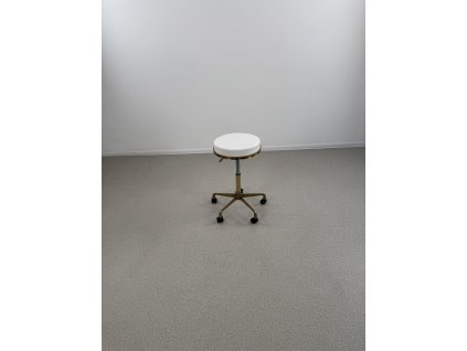 OUTLET-Kosmetický taburet H4 zlato - bílý