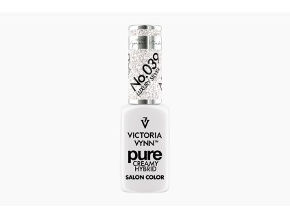 Hybridní gel lak PURE CREAMY HYBRID 039 Luxury Silver 8 ml