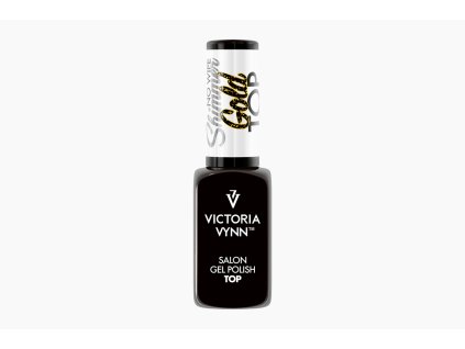 Koncový gel TOP Shimmer Gold bez výpotku 8 ml