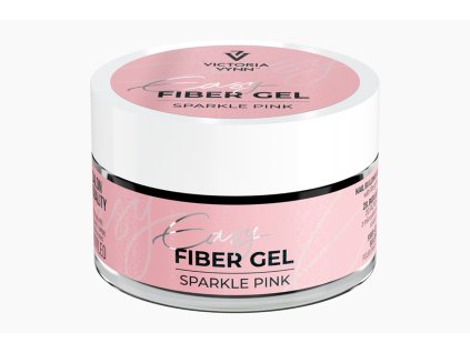 Stavební gel EASY FIBER GEL Sparkle Pink 50 ml