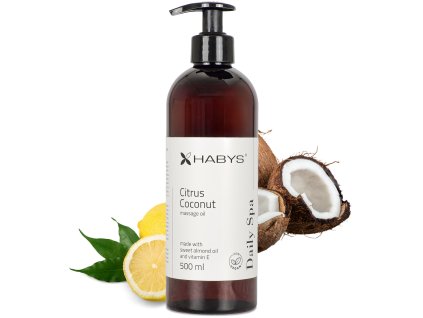Habys Masážní olej na tělo Spa Citrus coconut, 500 ml