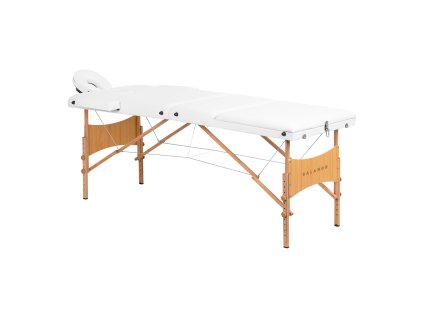 Masérské lehátko Balance Snowline – bílé, dřevěné
