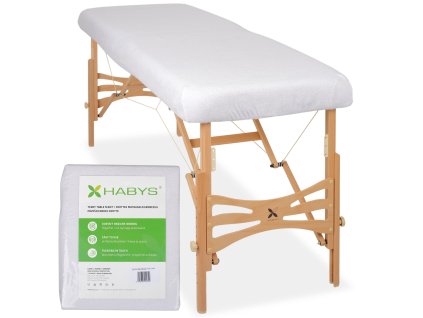 Froté prostěradlo na masážní stůl (70–75 × 180–185 cm) 70-75/ 180-185, bílé