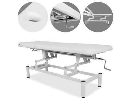 eng po VIGO 2 Stationary massage table with adjustable backrest white 2591 1