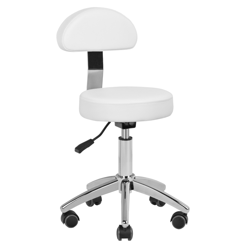 Levně ACTIVESHOP Kosmetický taburet pro pedikúru BASIC 304P - bílý