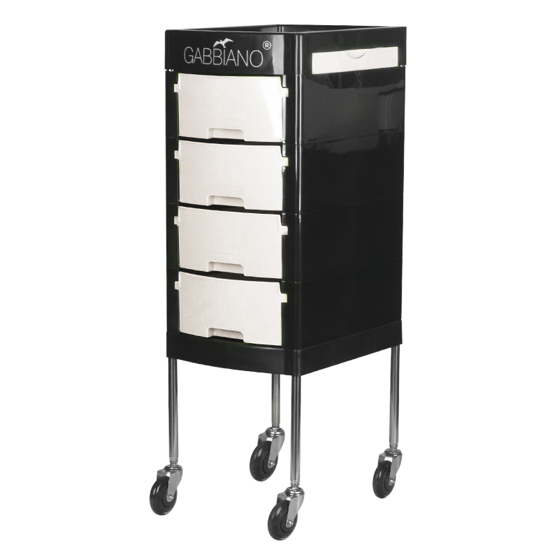 ACTIVESHOP Kadeřnický vozík GABBIANO FT65-1 BLACK/WHITE