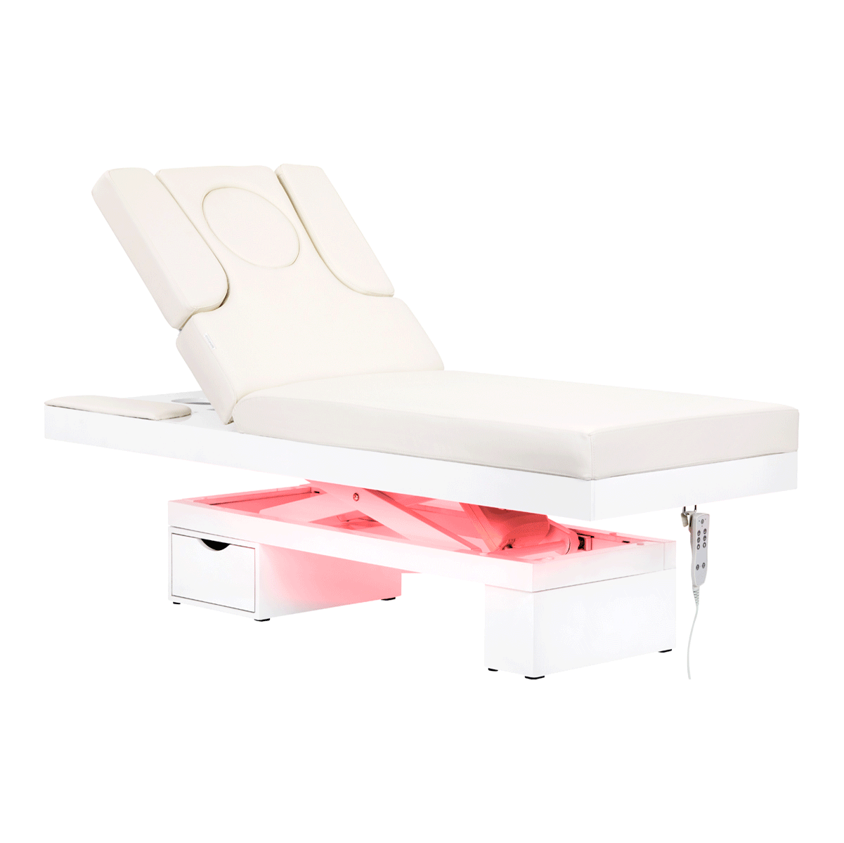 ACTIVESHOP Masérksé lehátko - AZZURRO 815B - bílé vyhřívané