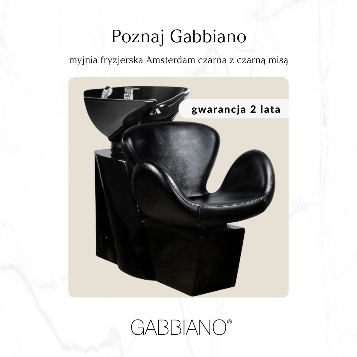 Levně ACTIVESHOP Kadeřnický mycí box GABBIANO AMSTERDAM černá mísa