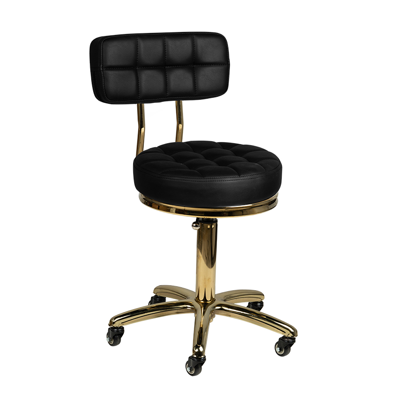 Kosmetický taburet GOLD AM-961 - černý