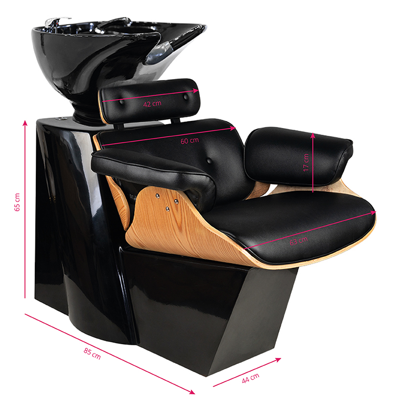 Levně ACTIVESHOP Kadeřnický mycí box GABBIANO FLORENCE ořech, černá