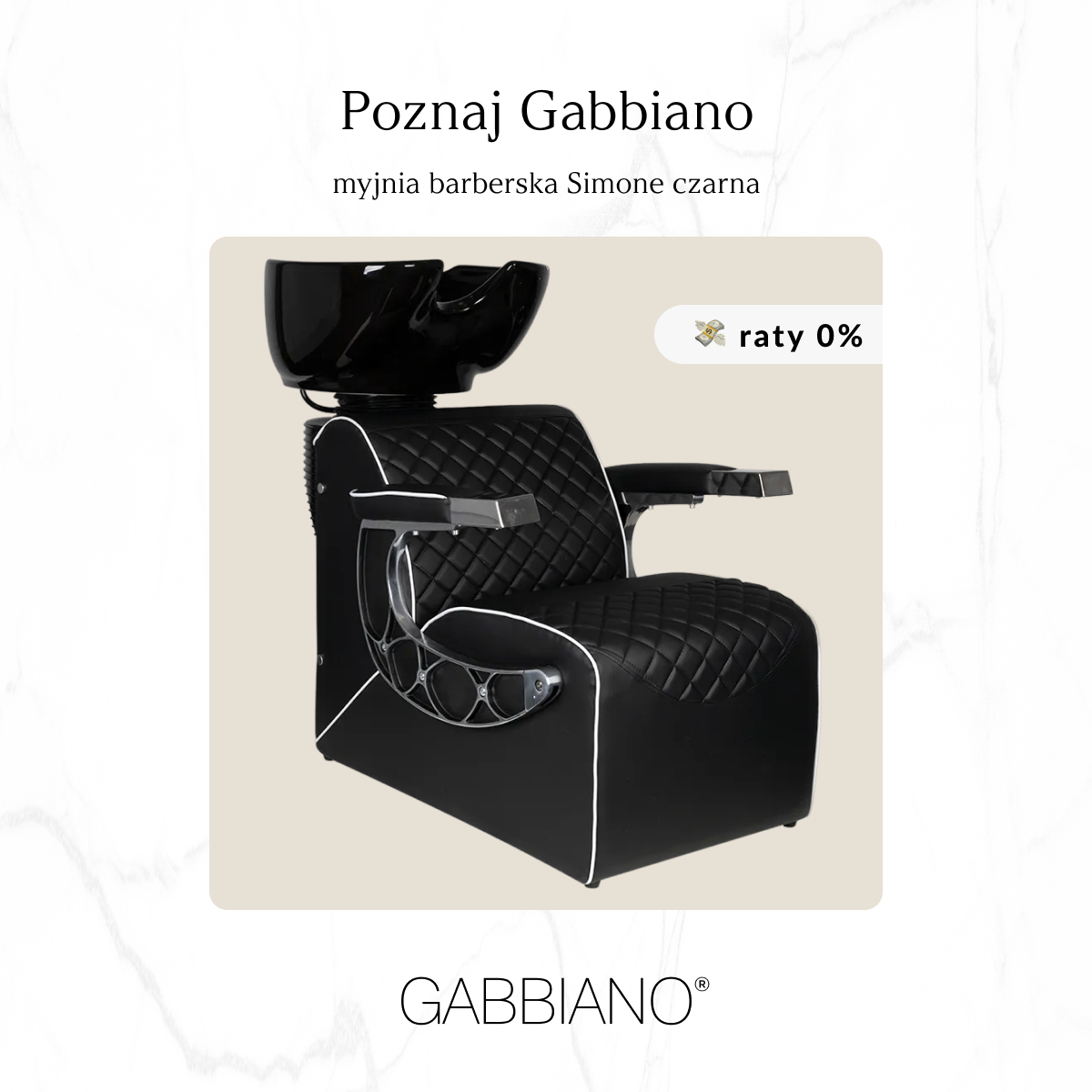 Levně ACTIVESHOP Kadeřnické mycí box GABBIANO SIMONE - černý