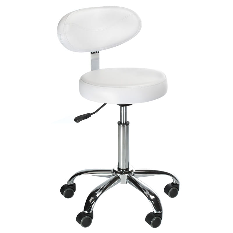 Beauty system Kosmetický taburet s opěradlem BD-9934 bílá
