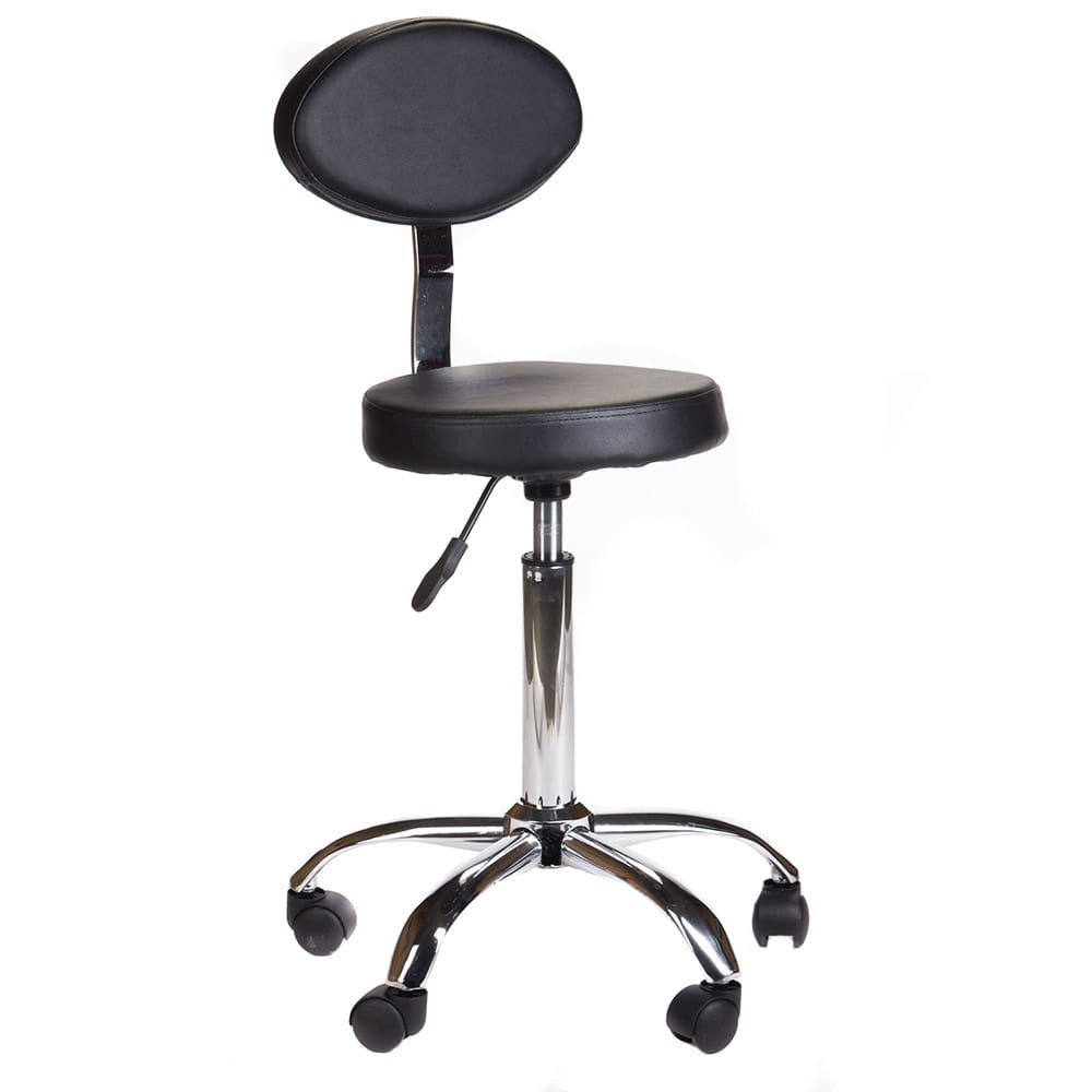 Beauty system Kosmetický taburet s opěrkou BH-7289 Černá