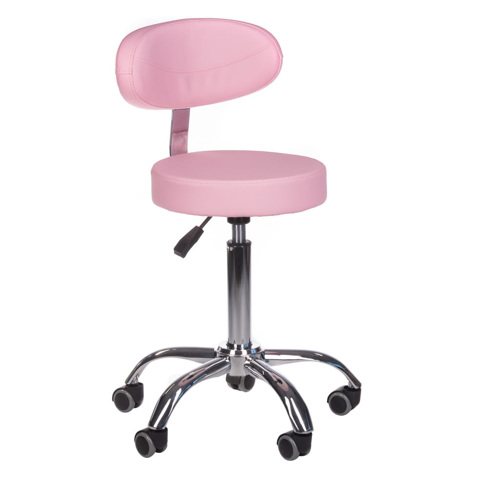 Beauty system Kosmetický taburet s opěrkou BD-9934 - růžový