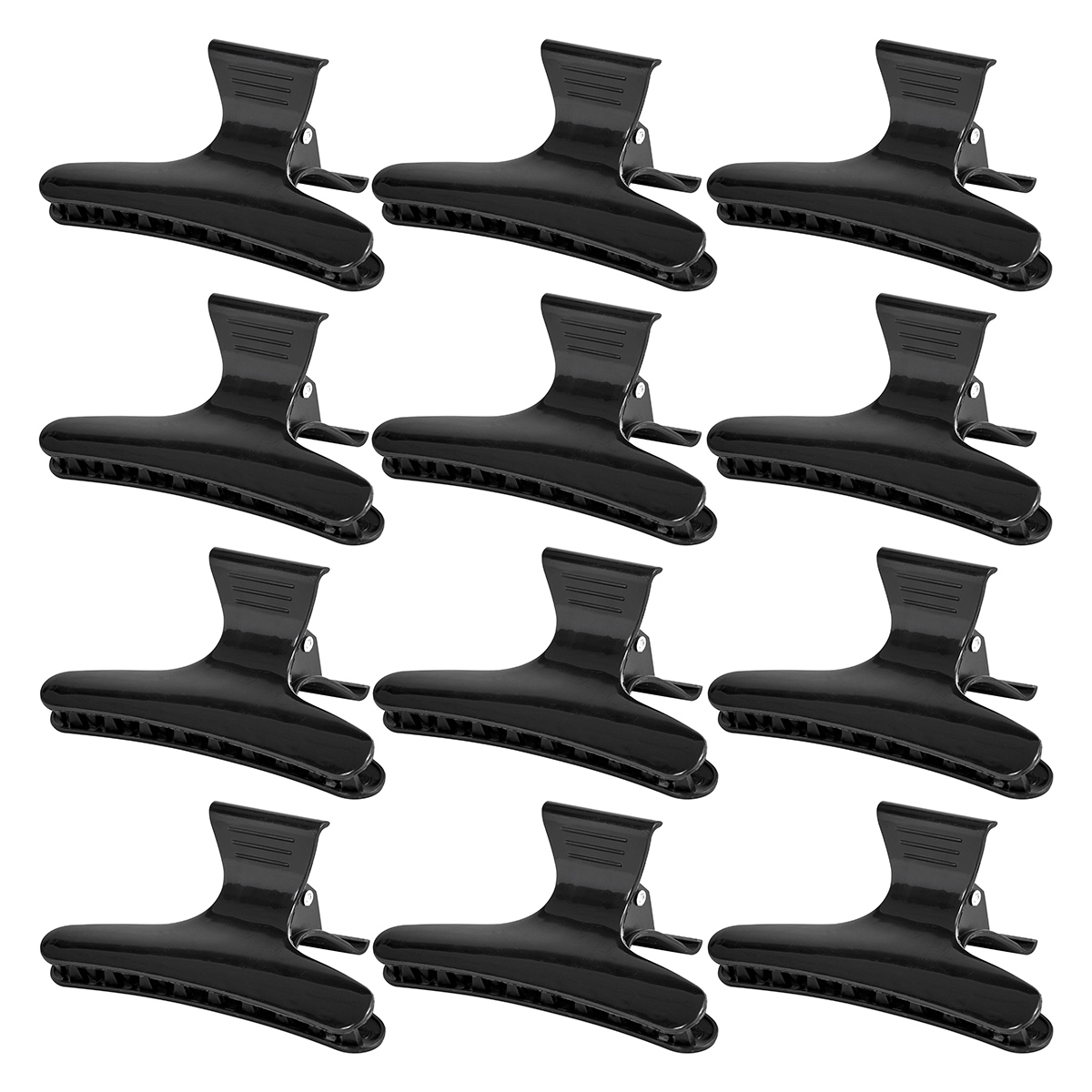 Levně ACTIVESHOP Sponky do vlasů E-54 12 ks černé