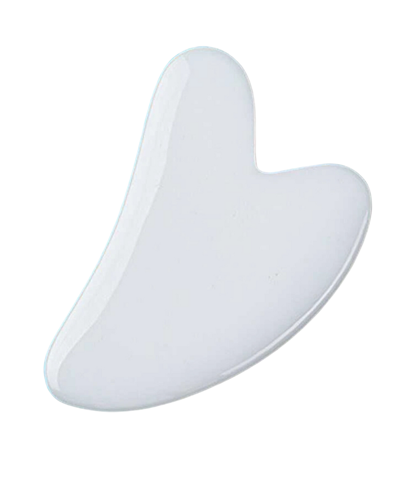 Gua Sha masážní plastový kámen bílý
