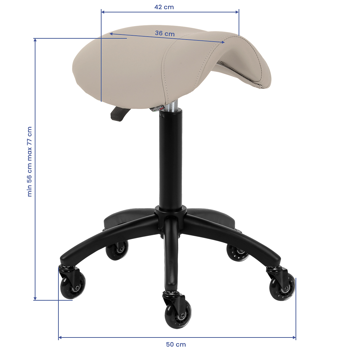 Kosmetický taburet Saddle One – béžový (obrázek 9)