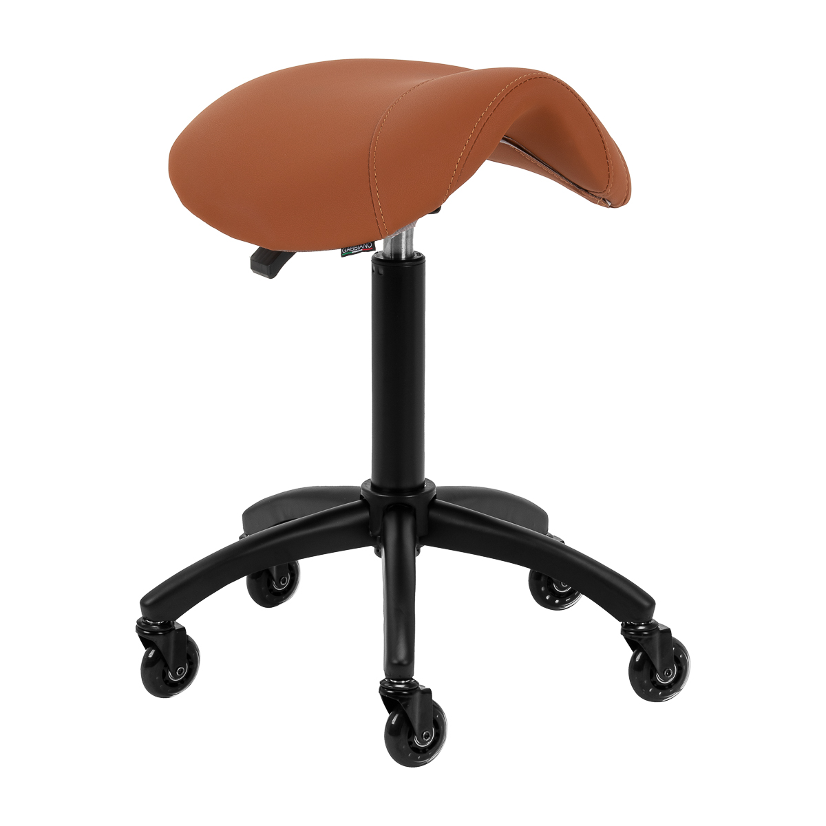 Levně Kosmetický taburet Saddle One – hnědý