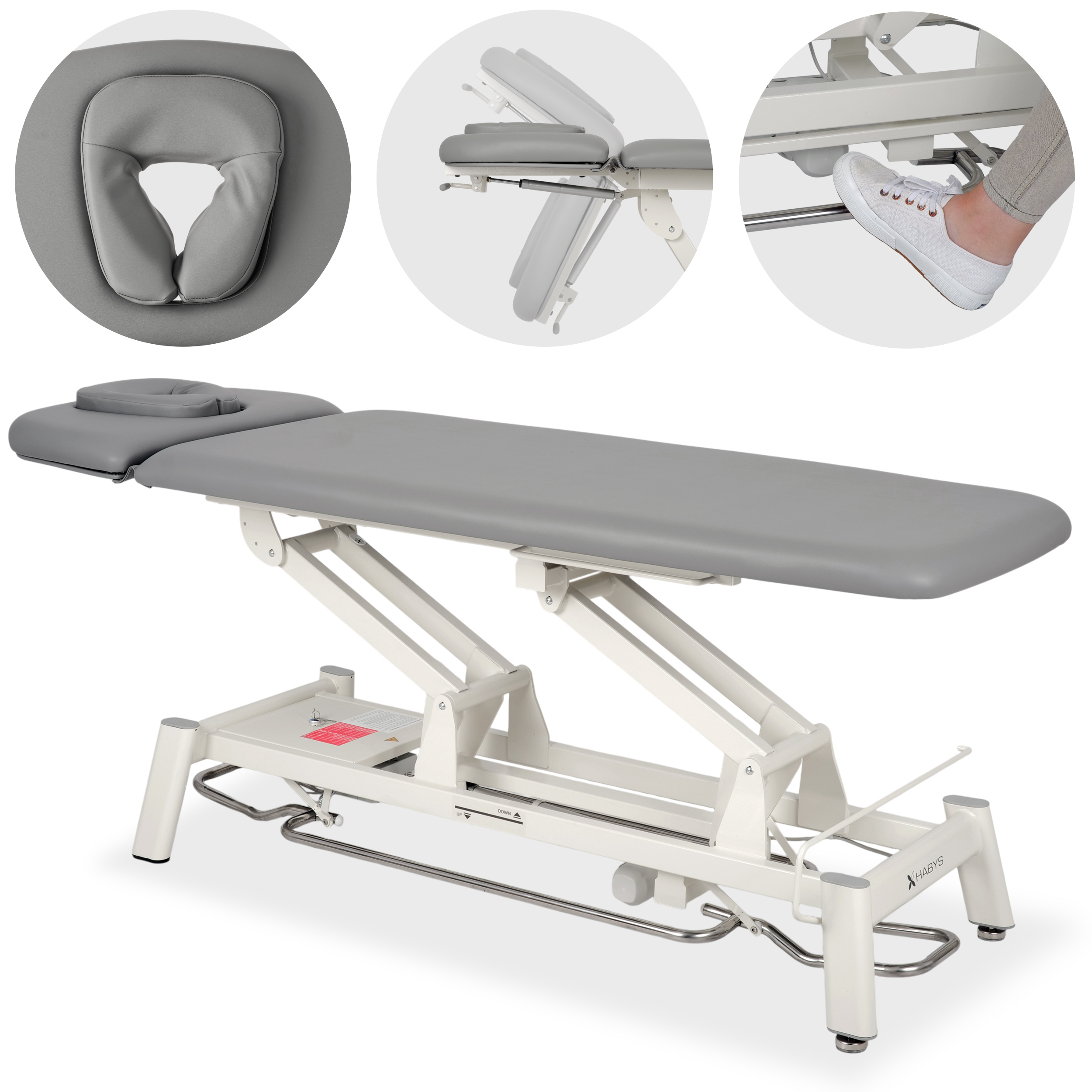 Elektrické terapeutické lehátko ELEVIA V2 – šedé