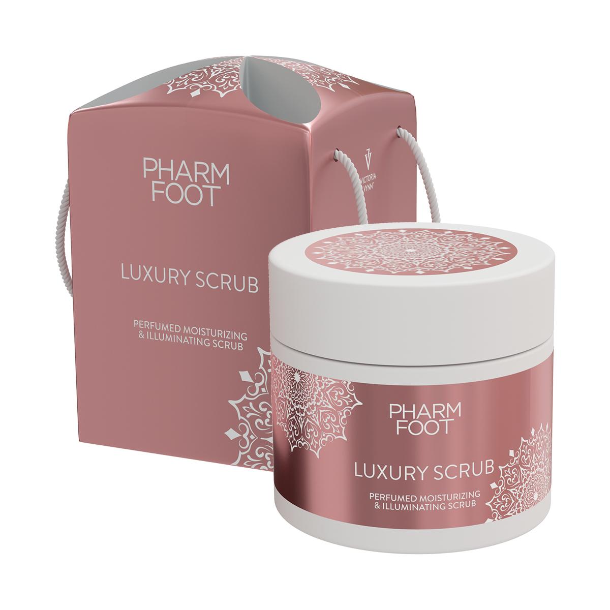 VICTORIA VYNN Luxury Scrub 200 g – parfémovaný hydratačně-rozjasňující peeling na chodidla, ruce a tělo