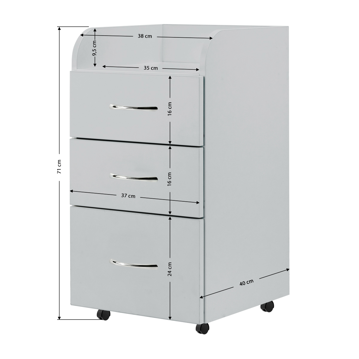 Kosmetická skříňka Modularis - šedá (obrázek 6)