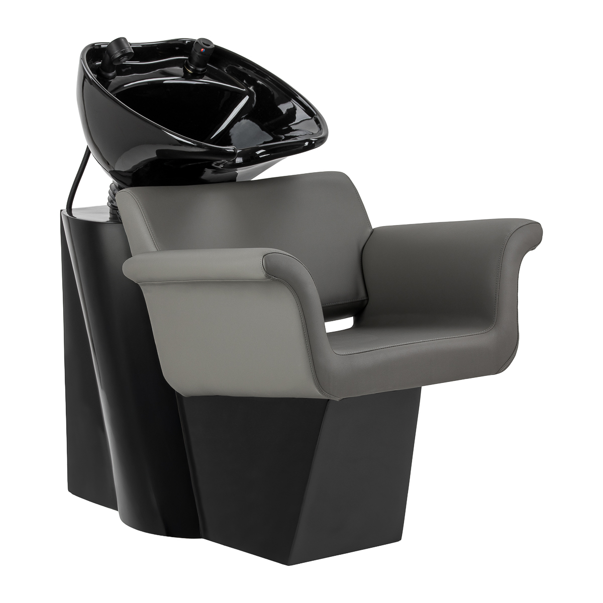 Kadeřnický mycí box Nero Flow Grey – keramická mísa, moderní design