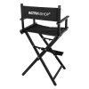 MAKE-UP židle skládací GLAMOUR ČERNÝ HLINÍK S LOGEM