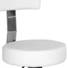 Kosmetický taburet s opěrkou AM-303 - bílý