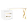 Kosmetický manikúrní stůl 3309G bílé zlato