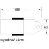Polohovatelné kosmetické lehátko Basic - černé