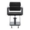 Kadeřnické křeslo Porto - černé s šedou
