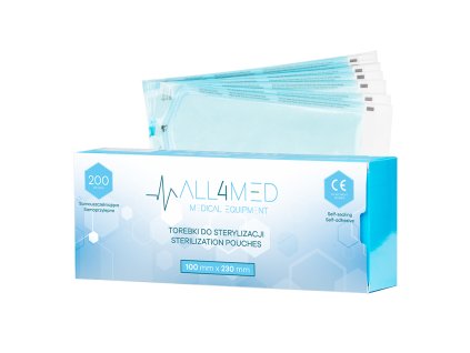 ALL4MED sterilizačné sáčky do autokláv 100MM X 230 MM 200ks