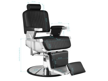 Kadernícke kreslo HAIR SYSTEM BARBER ROYAL X čierne