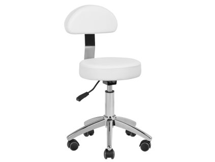 Kozmetický taburet pre pedikúru BASIC 304P - biely