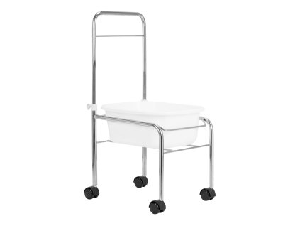 Pedikérske vanička - chrómová na kolieskach