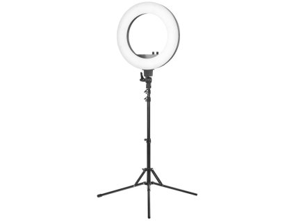 Prstencová lampa 18 "48W ČIERNA LED + STOJAN