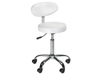 Kozmetický taburet s operadlom BD-9934 biela