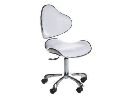 Kozmetický taburet s opierkou BD-9933 Biela